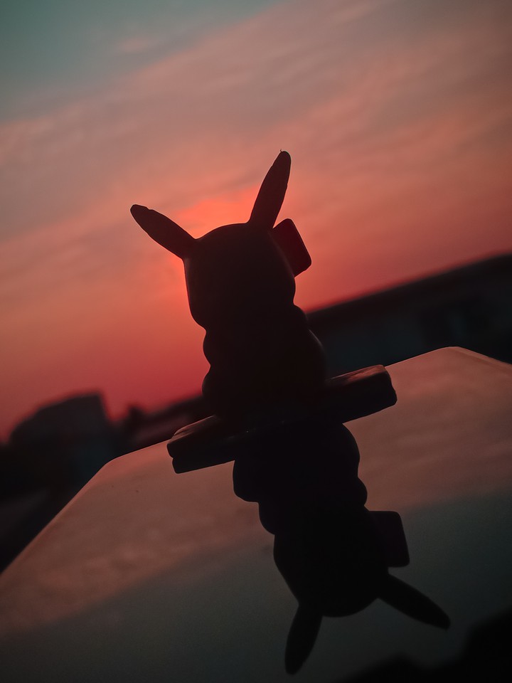 Pikachu in sunset