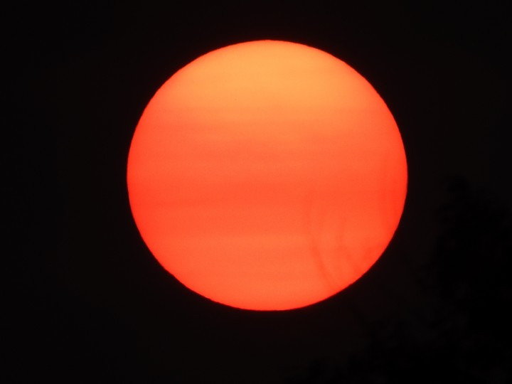 The sun at sundown