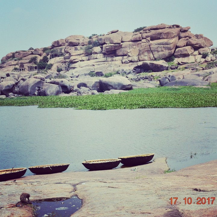 South India:Tungabhadra river,Hampi...
