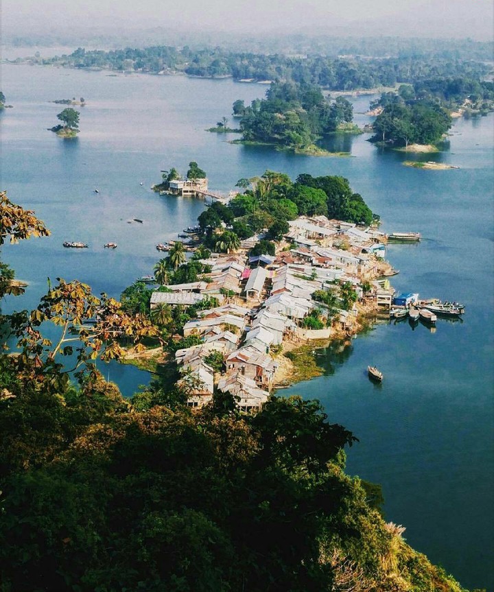 Village Middle Of Water