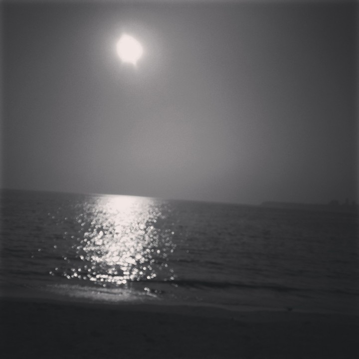 sunset time  Bnw picture