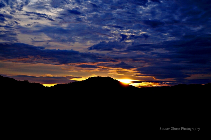 Sunset from Darjeeling 