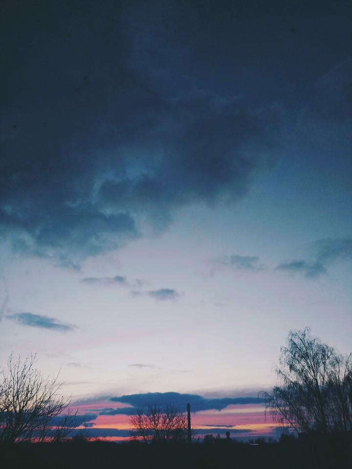 blue and red sky