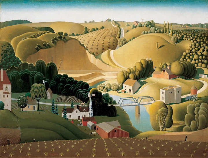 "Stone City, Iowa" Grant Wood 1930