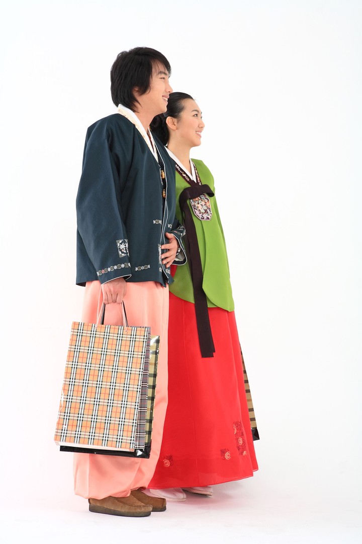 Couple in Korean Dress I