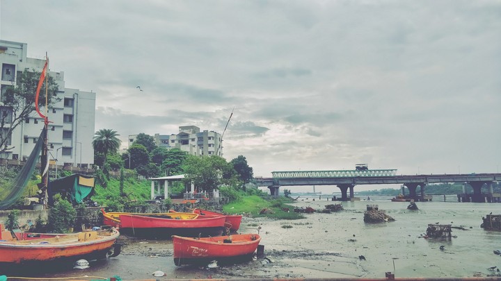 morning view of river.