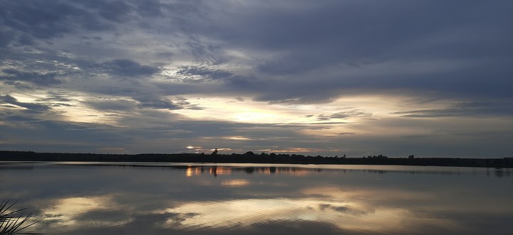 Sunset at lake