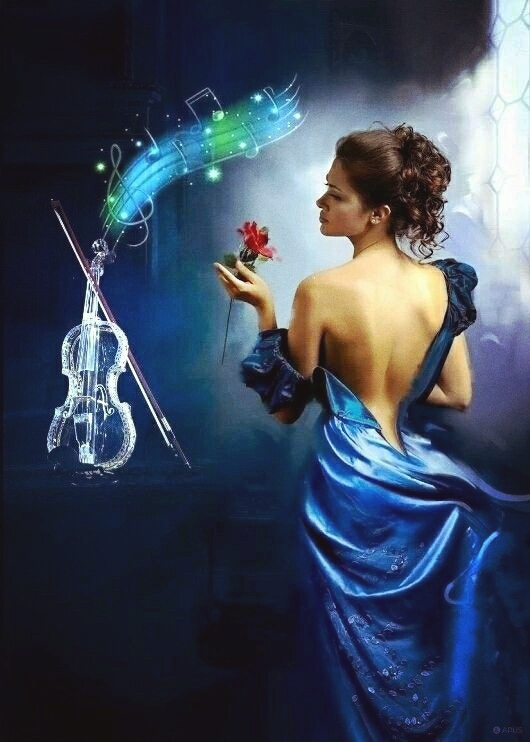 lady in blue
