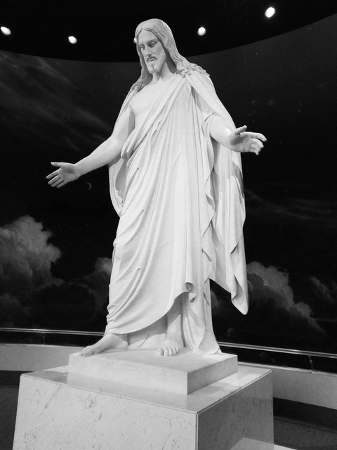 Jesus Christ sculpture.