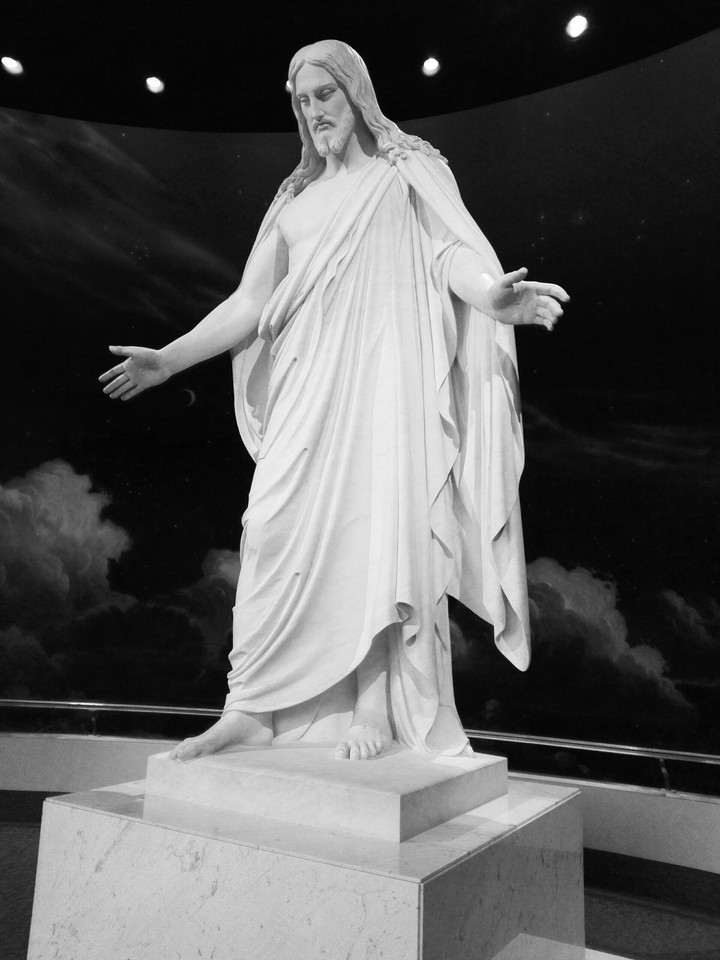 Jesus Christ sculpture.