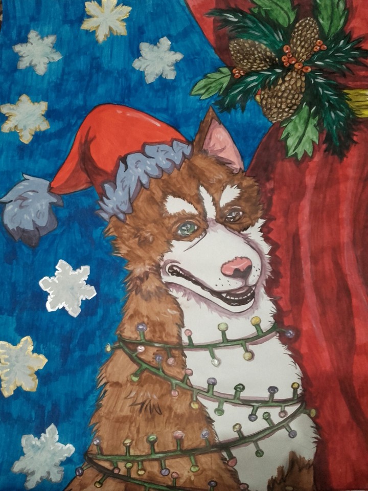 Новогодняя собака 2018