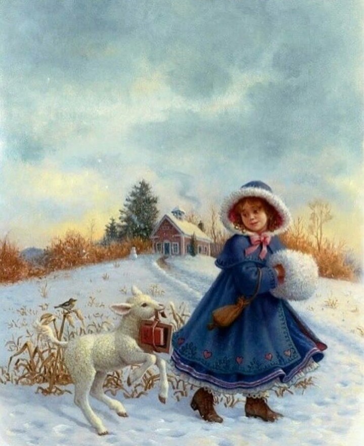 Path to school & lambs
