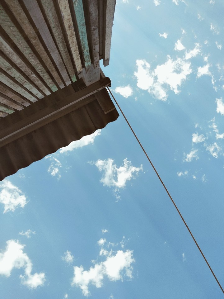 sky under roof