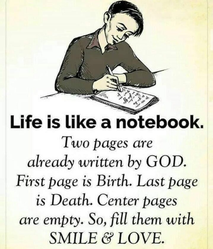 Life Is Like A Notebook.....