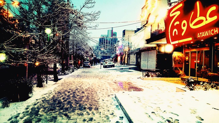 snow in the street
