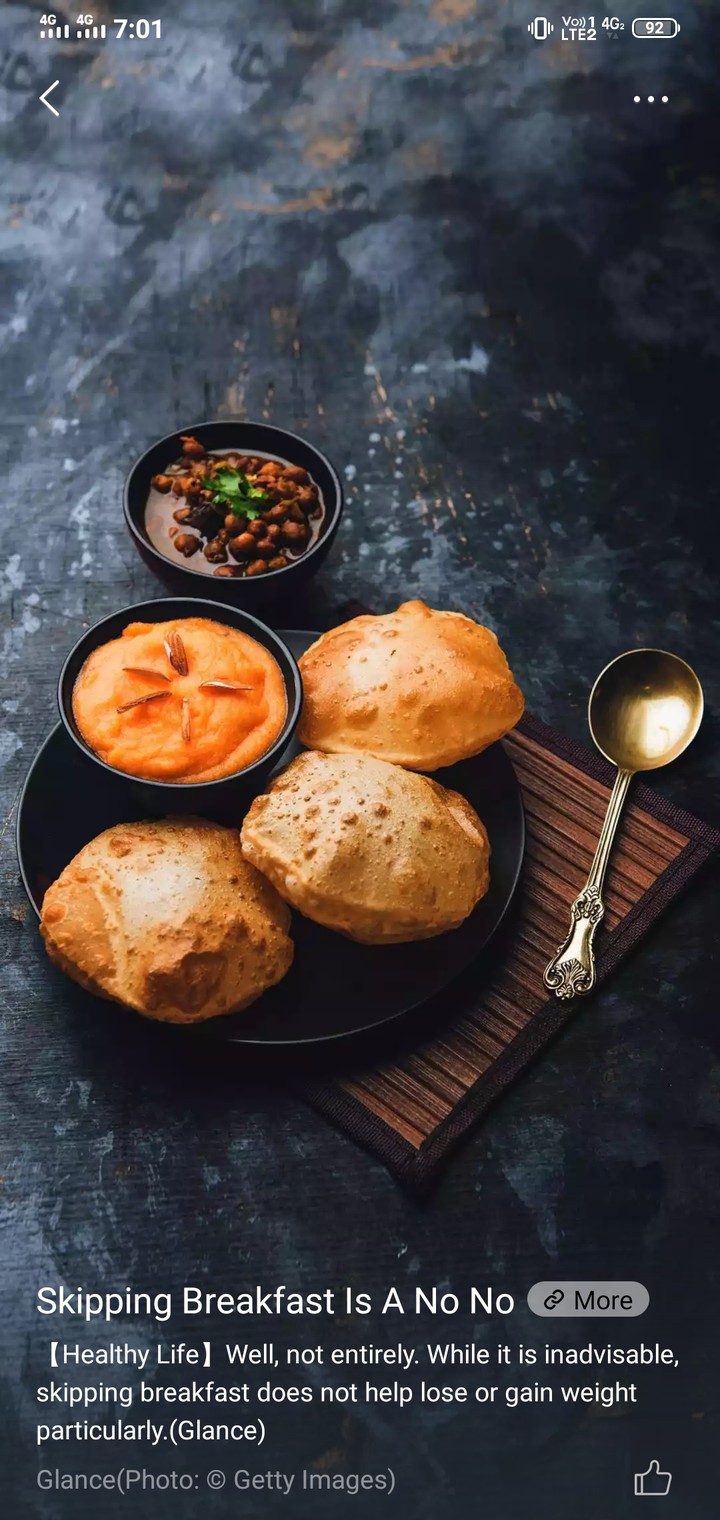 kachori in breakfast ?