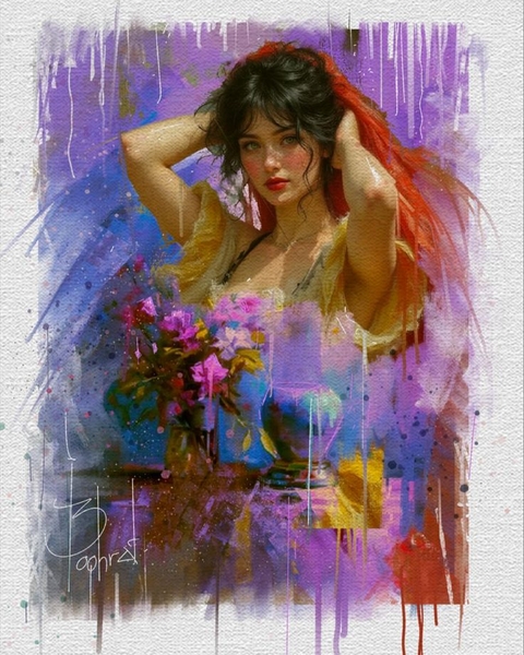 Blue, Painting, Watercolor_painting art