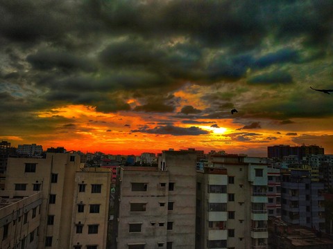 sunset, afterglow वॉलपेपर