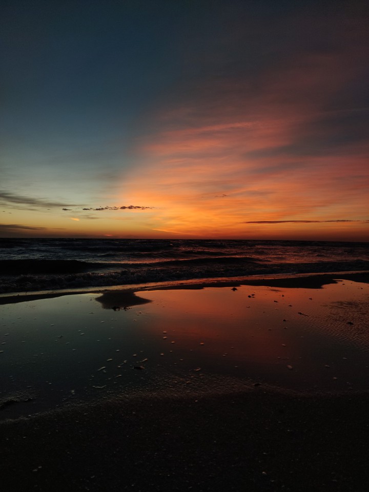 Sunset by the sea