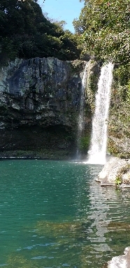 Cheonjiyeon Falls in Jeju Island, South Korea