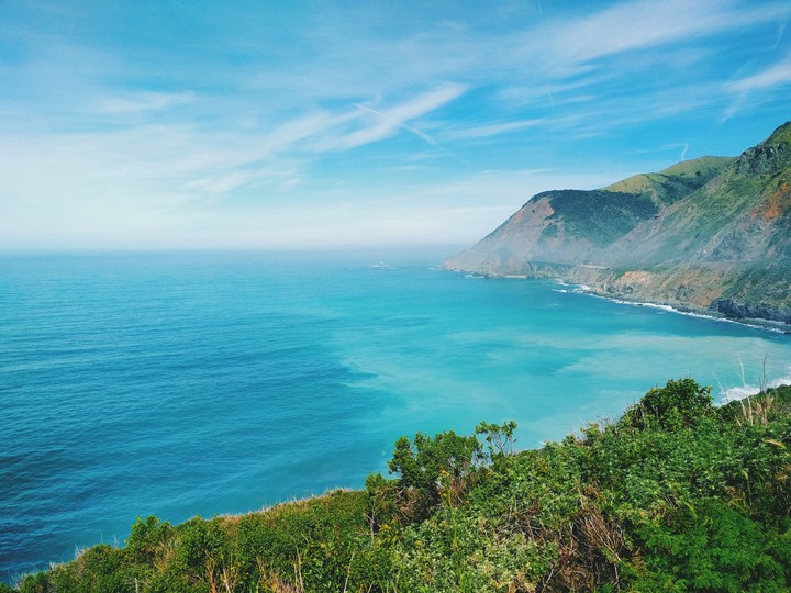 bright blue ocean