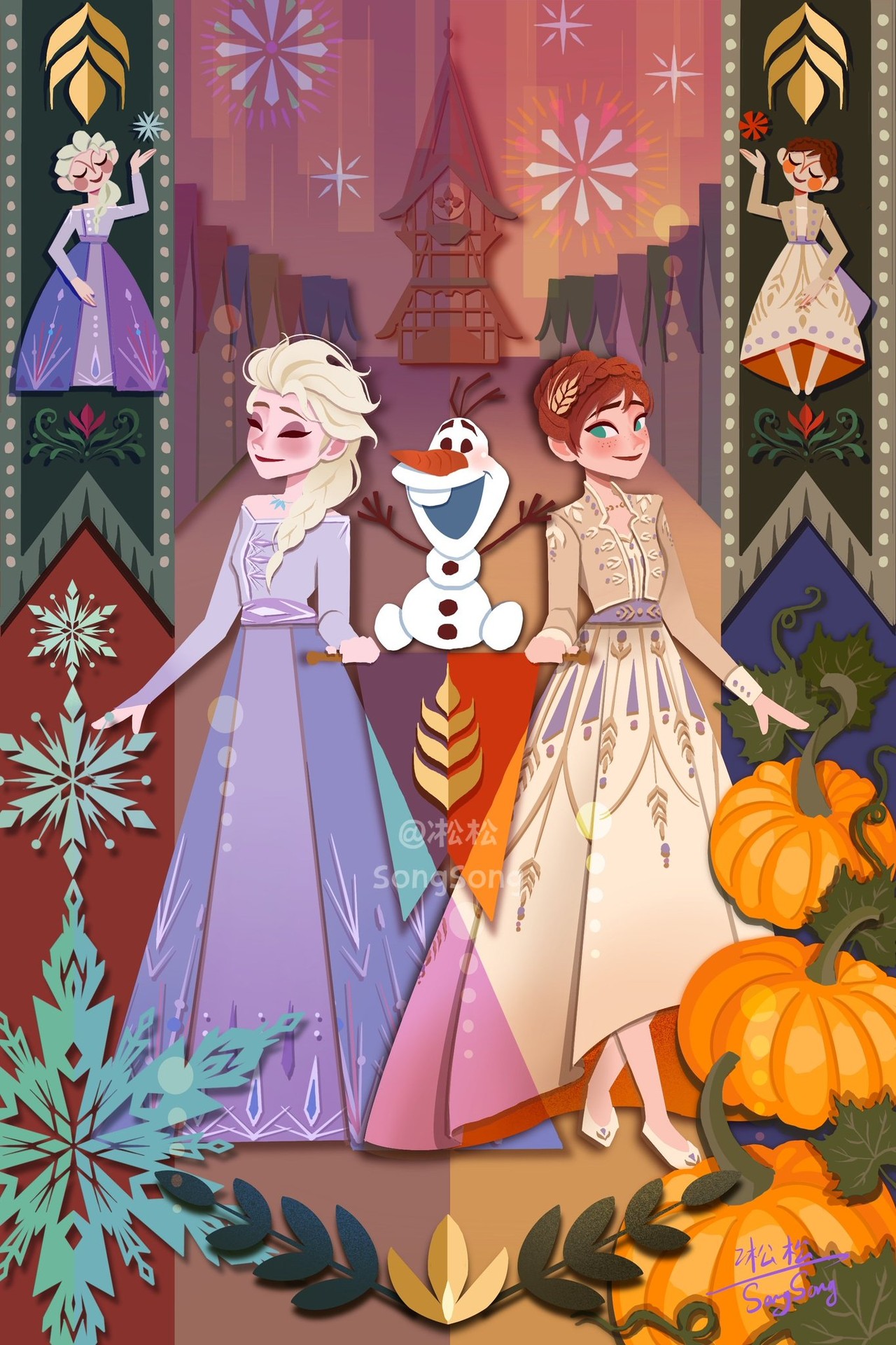 ELSA, OLAF and ANNA