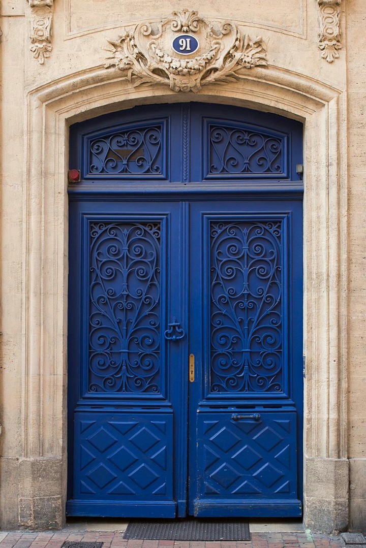 Ancient blue door