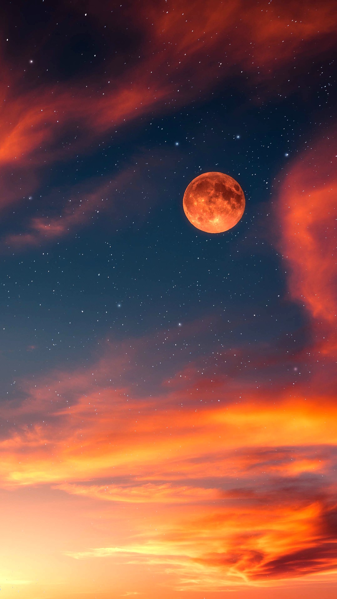 beautiful sky and moon