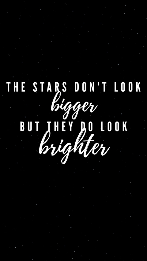 The stars dont look bigger, but they do look brighter