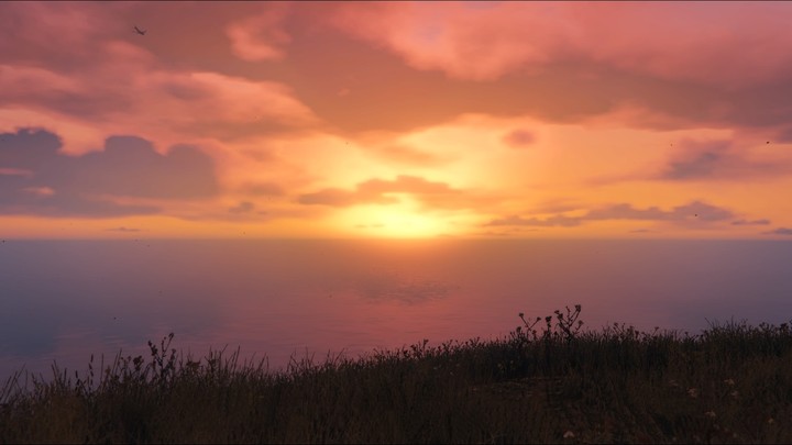 Закат над Тихим океаном / Sunset over the ocean