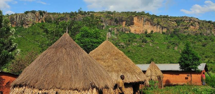 grass thatched houses in kapchorwa Uganda
