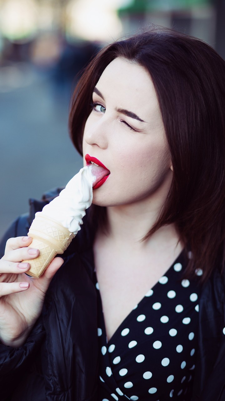 girl having ice cream
