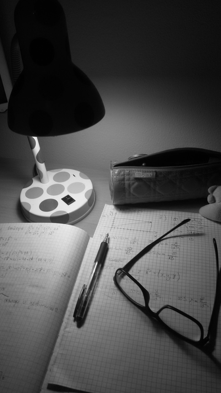 Studying.