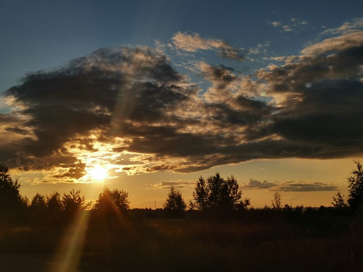 закат, солнце