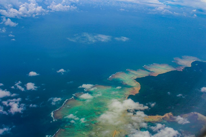 island from air.
