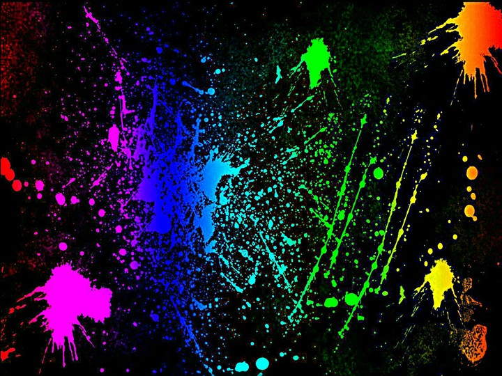 bunte Farbkleckse