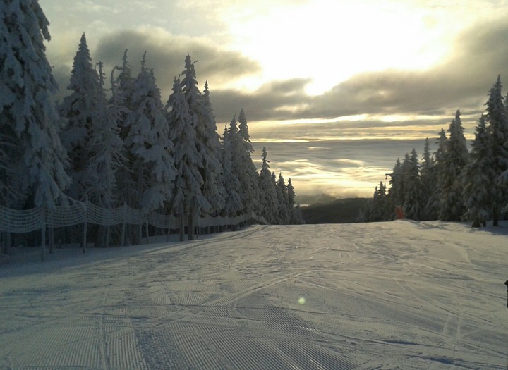 morning skiing