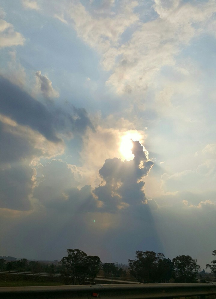 Rays of light.