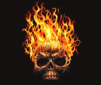 fire skull