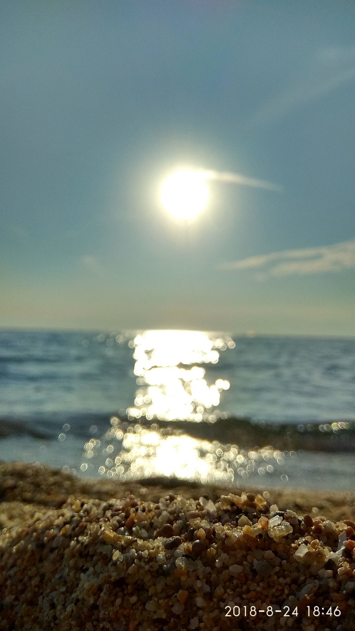 relaxing in the sand