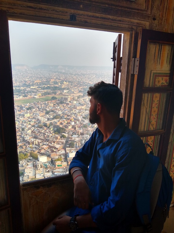 jaipur city view from a nahargarh fort window