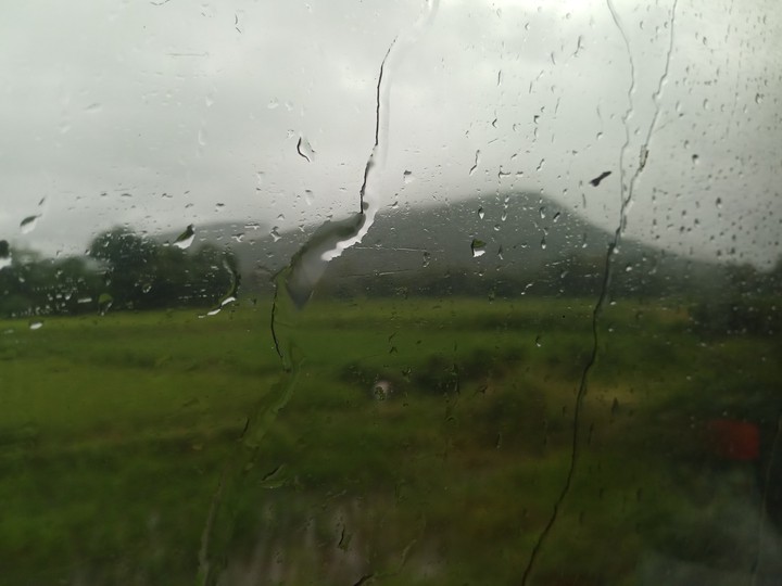 train and rain