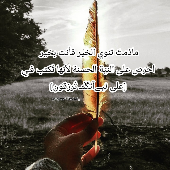 كن صاحب الخير في دنياك.