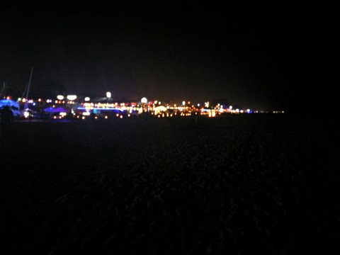 night at beach