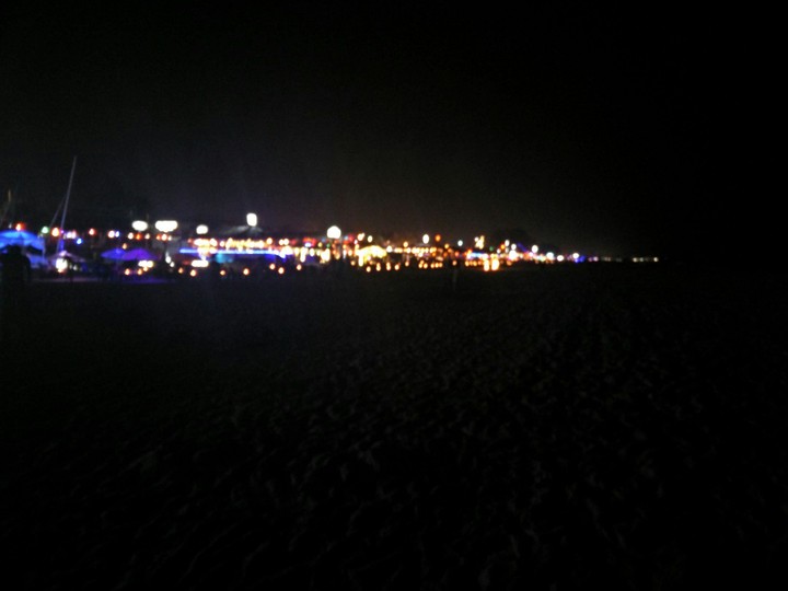 night at beach