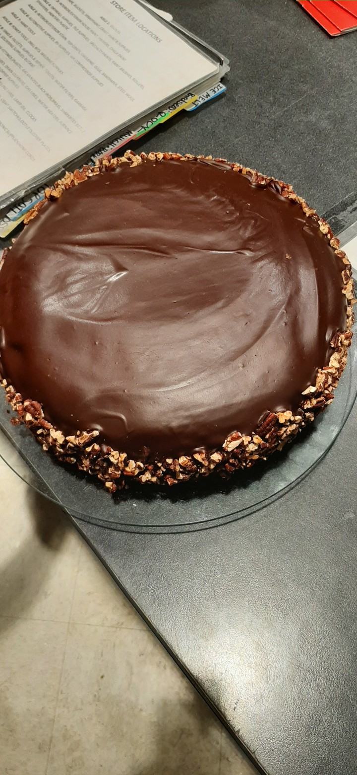 Chocolate honey dome cake I made from scratch