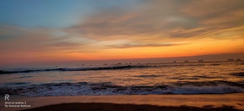 sunset shore