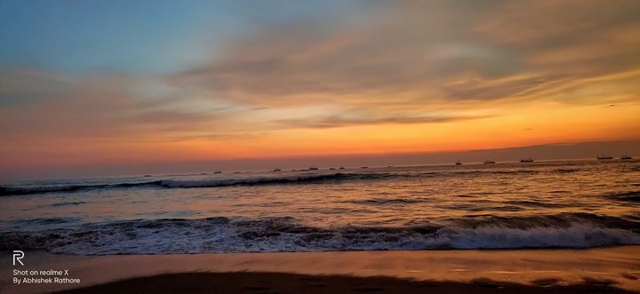 sunset shore