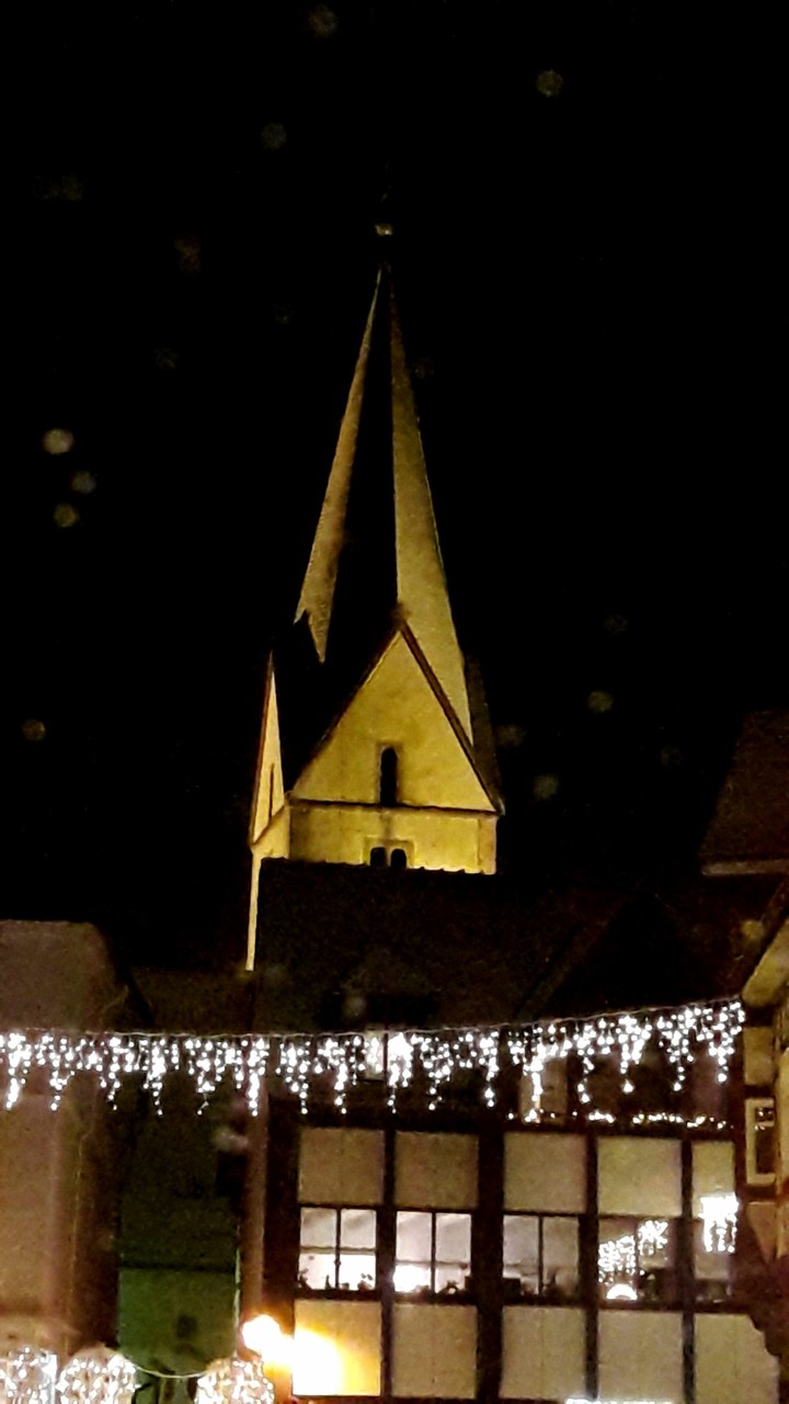 church tower in the city