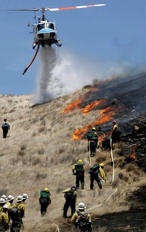 обои helicopter, firefighter